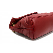 Saint Laurent Puffer Small Pelle Bordeaux