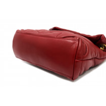 Saint Laurent Puffer Small Pelle Bordeaux