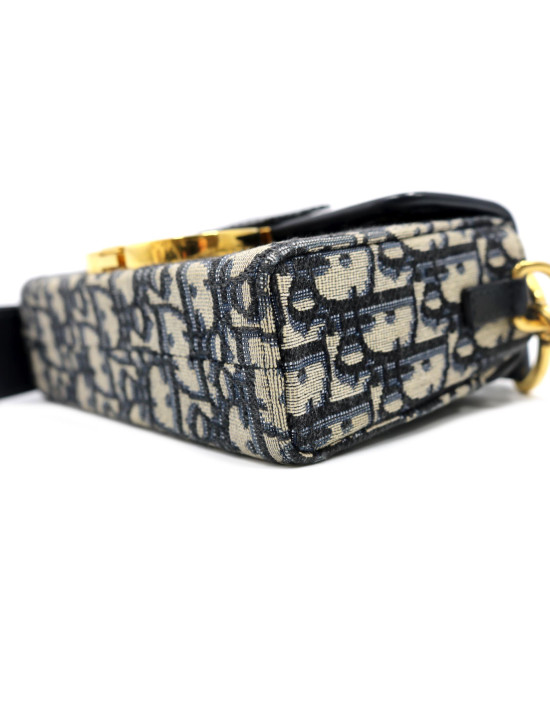 Dior Montaigne 30 Tela Oblique Blu Navy