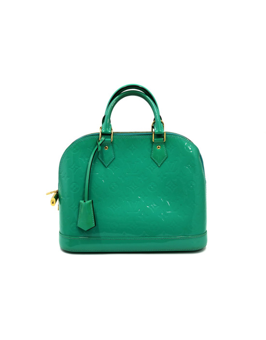 Louis Vuitton Alma Vernis Aqua Green