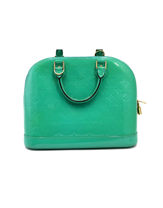 Louis Vuitton Alma Vernis Aqua Green