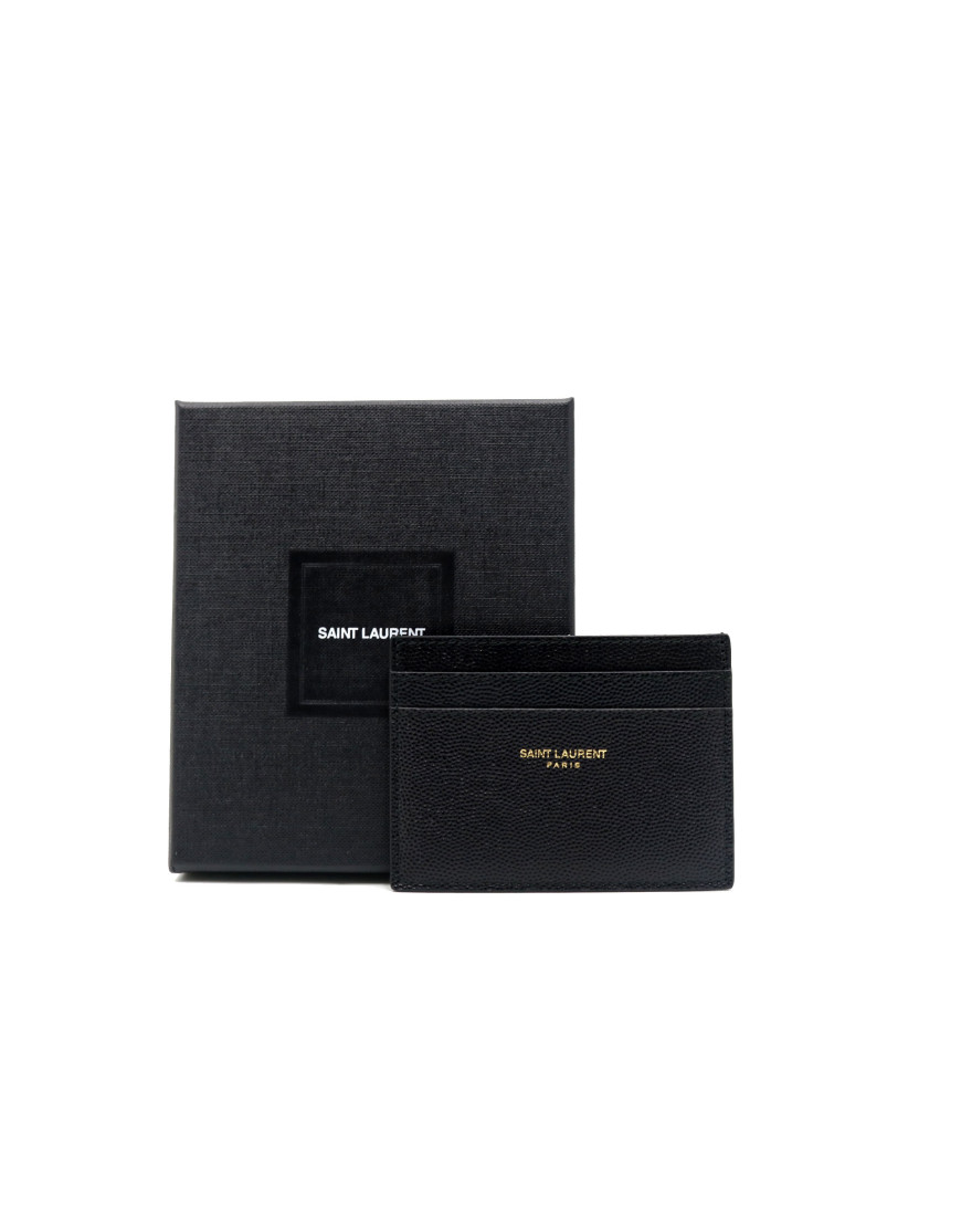 Saint Laurent Portacarte Pelle Nera