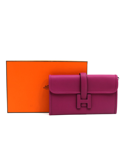 Hermes Jige Leather Fuchsia