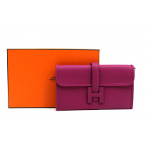 Hermes Jige Leder Fuchsia