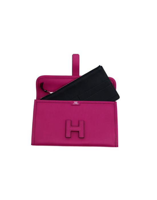 Hermes Jige Leather Fuchsia