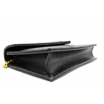 Saint Laurent Wallet Chain Cassandre Envelope Pelle Nera