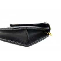 Saint Laurent Wallet Chain Cassandre Envelope Pelle Nera