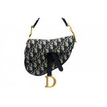 Dior Saddle Mini Tela Blu