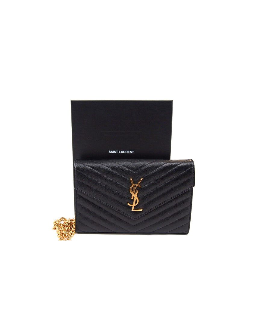 Saint Laurent Cassandre Pelle Nera