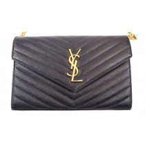 Saint Laurent Cassandre Pelle Nera