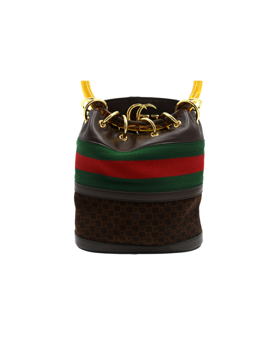 Gucci Secchiello Tela Marrone