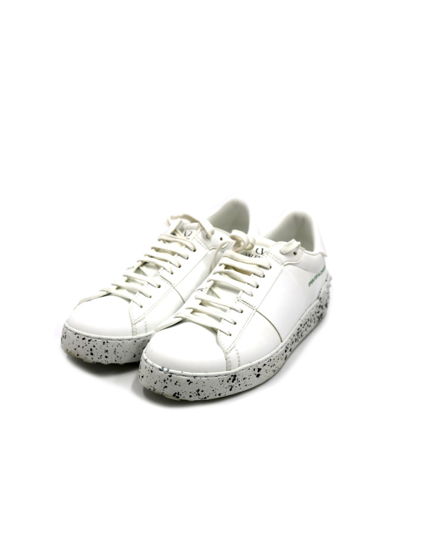 Valentino Open For A Change Sneaker Pelle Bianca