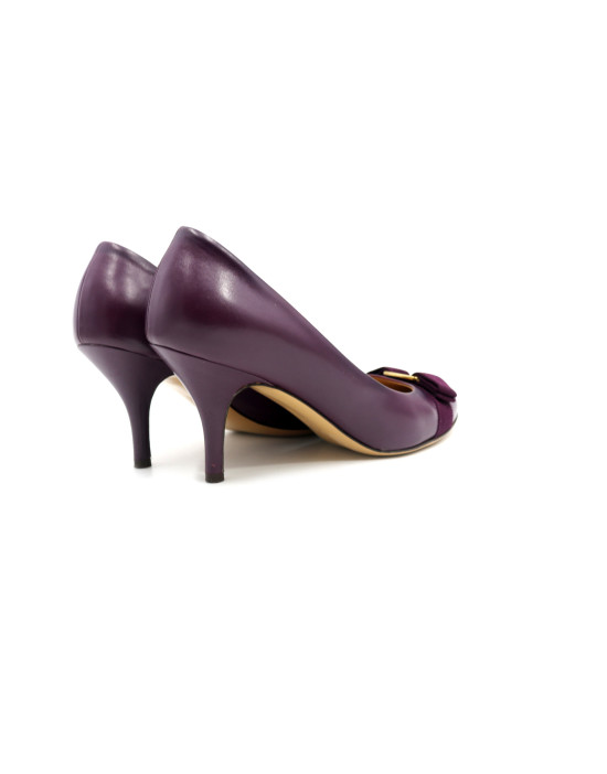 Ferragamo Decollete Pelle Bordeaux