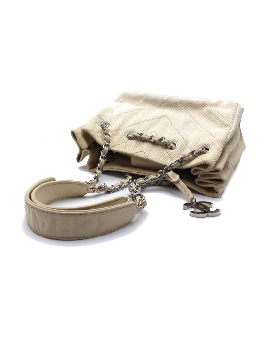 Chanel Shopping Tela Avorio