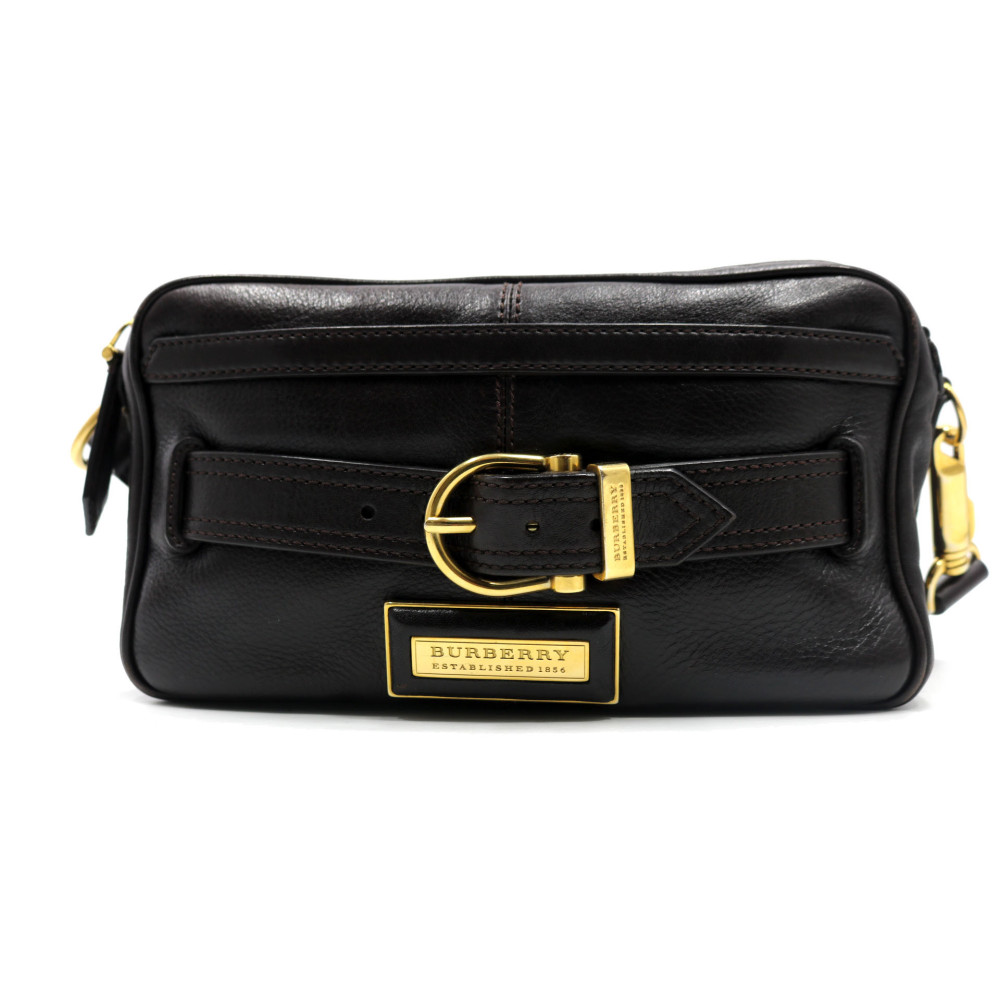 Burberry Camera Bag Pelle Marrone Scuro