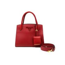 Prada Monochrome Pelle Saffiano Rossa