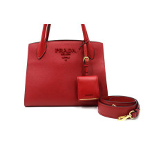 Prada Monochrome Pelle Saffiano Rossa