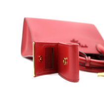 Prada Monochrome Pelle Saffiano Rossa