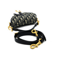 Dior Saddle Mini Blue Canvas