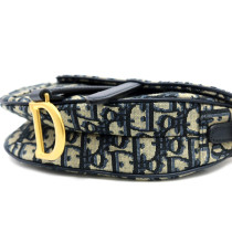 Dior Saddle Mini Blue Canvas