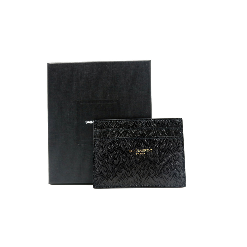 Saint Laurent Portacarte Pelle Nera