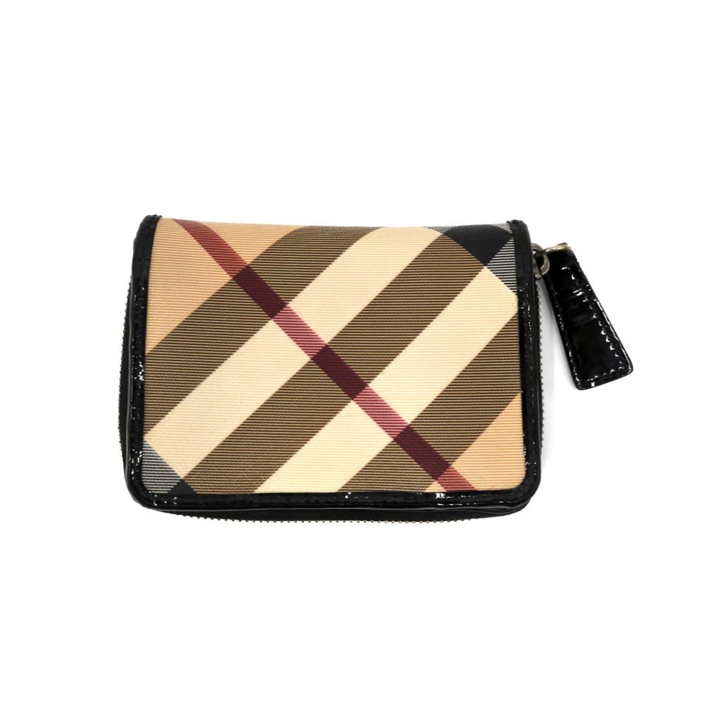 Burberry Portafoglio Compact Check Beige