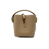Saint Laurent Le 37 Mini Bucket Bag Beige Leather