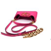 Valentino Rockstud Hobo Vsling Pelle Rosa Bubble