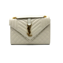 Saint Laurent Envelope Pelle Bianco