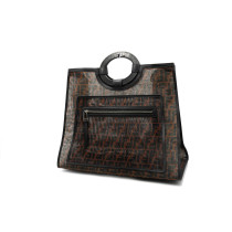 Fendi Shopping Tessuto Marrone