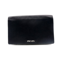 Prada Pochette Tessuto Nero e Pietre