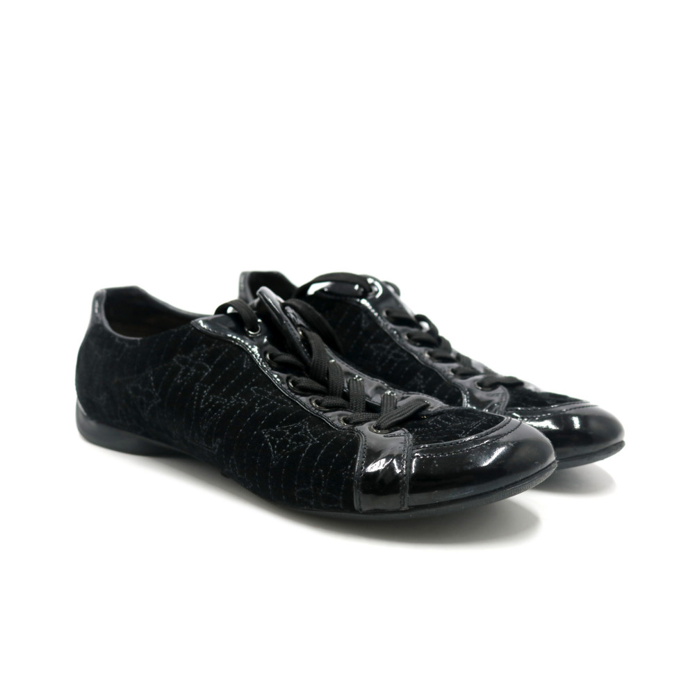 Louis Vuitton Sneakers Tela e Pelle Nera