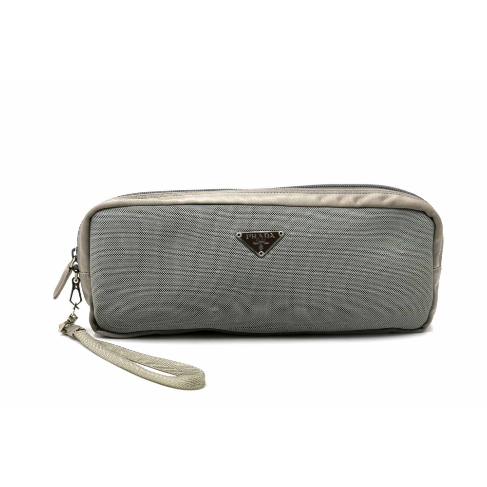 Prada Pochette Tessuto Grigio