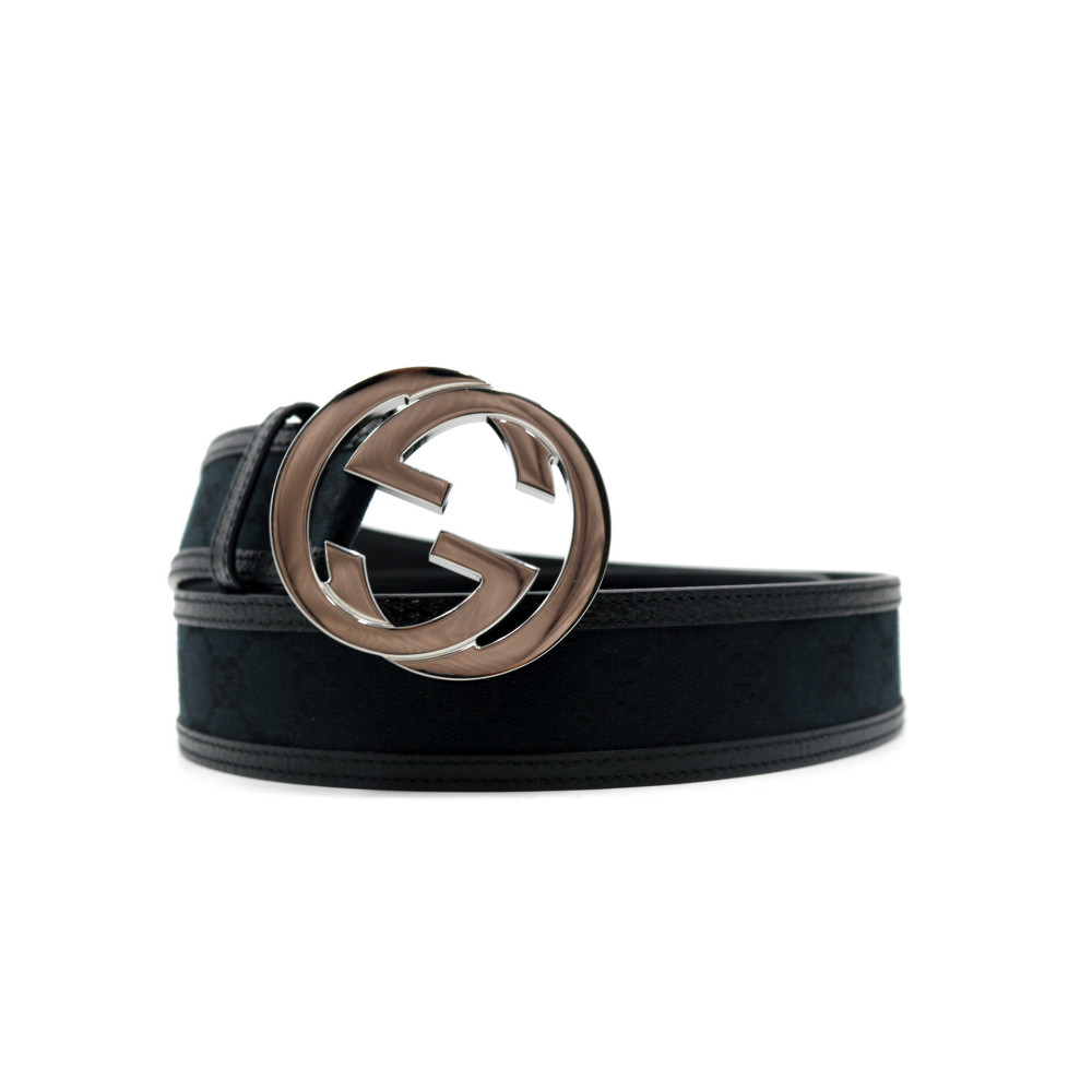 Gucci Cintura Interlocking GG Nero