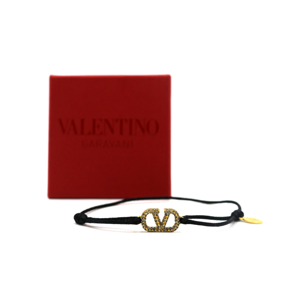 Valentino Bracciale Logo Metallo Dorato