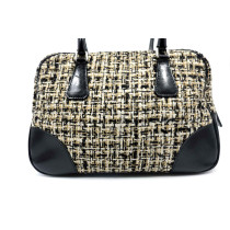 Prada Boston Bag Tweed Beige e Nero