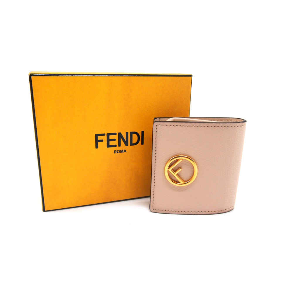 Fendi Portamonete Pelle Beige