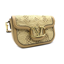 Valentino Florali Pelle e Rafia Beige