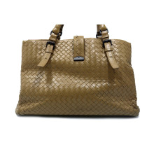 Bottega Veneta Green Leather Shopping Bag
