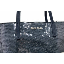 Miu Miu Shopping Paillettes e Pelle Blu