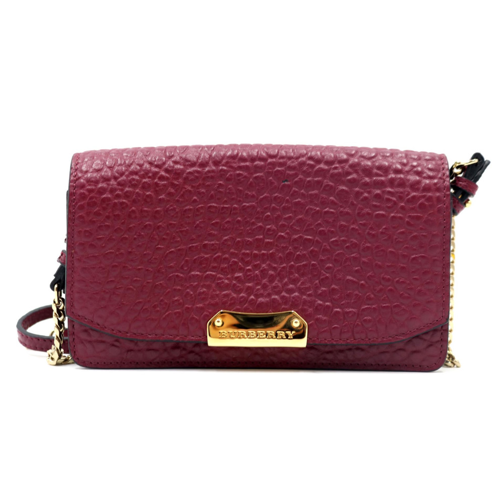 Burberry Tracollina Pelle Bordeaux