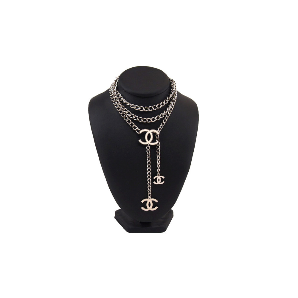 Chanel Cintura Collana Metallo Argento