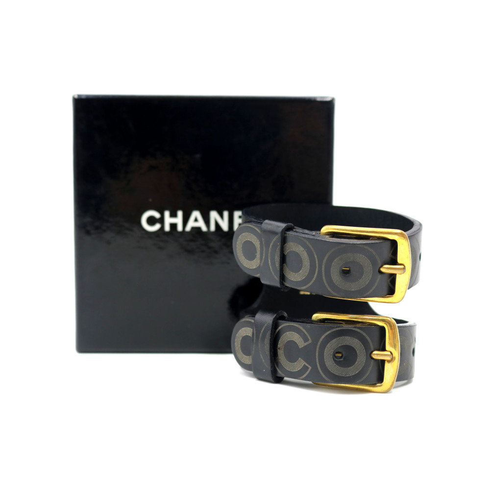 Chanel Bracciale Pelle Nera