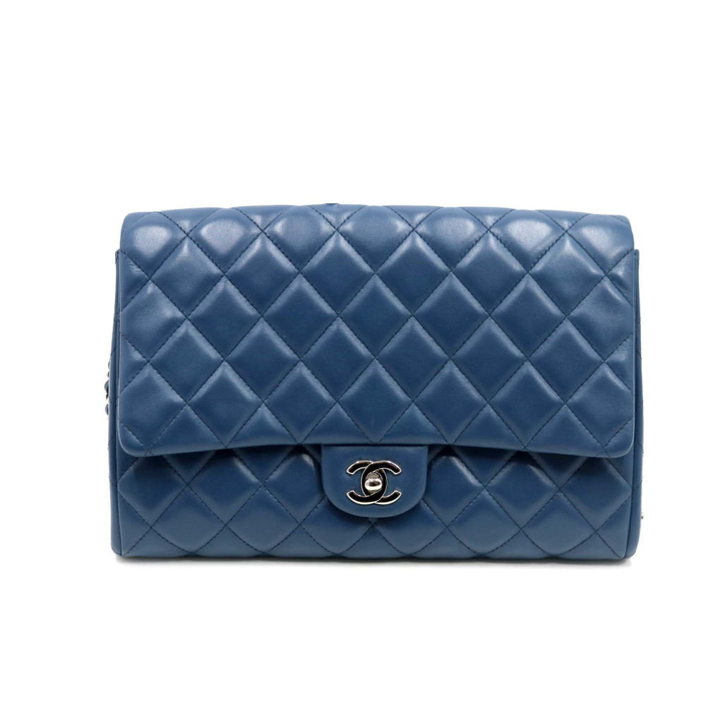 Chanel Pochette Pelle Blu