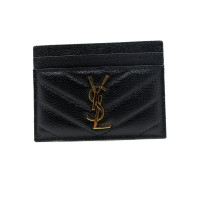 Saint Laurent Portacarte Cassandre Pelle Nera