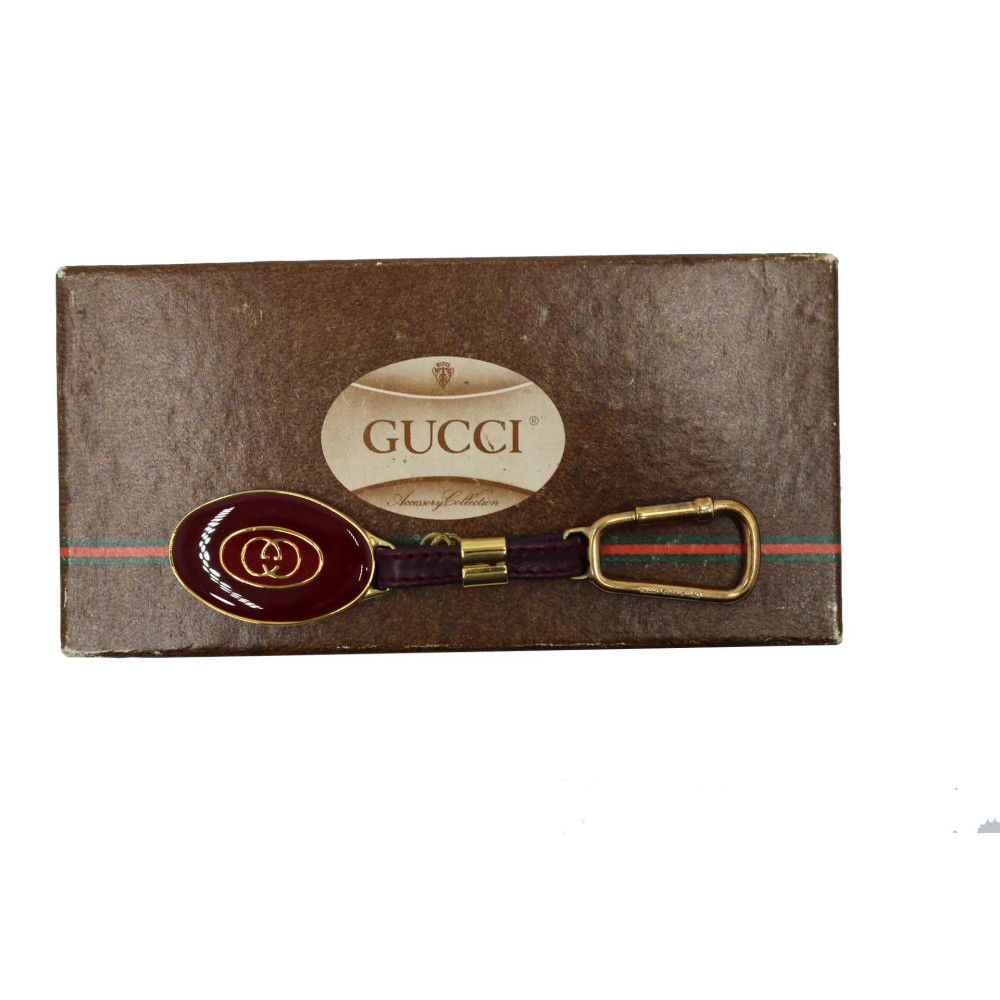 Gucci Portachiavi Metallo e Smalto Rosso