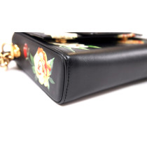Dolce & Gabbana Schwarze Leder Umhängetasche