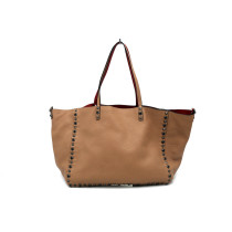 Valentino Shopping Spike Pelle Beige