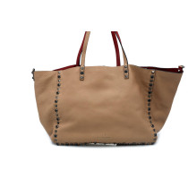 Valentino Shopping Spike Pelle Beige