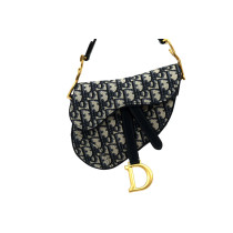 Dior Saddle Mini Tela Blu